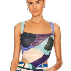 Miaou Tat Top in Abstraction, size M
